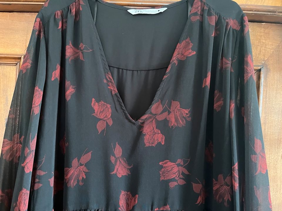 Wie neu! Süßes Zara Boho Hippie Kleid Tunika Gr. XL schwarz in Bad Rappenau