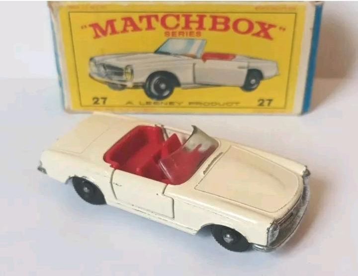 Matchbox RW #27d 1:60 Mercedes 230 SL weiß mit 'E' Box Lesney in Berlin