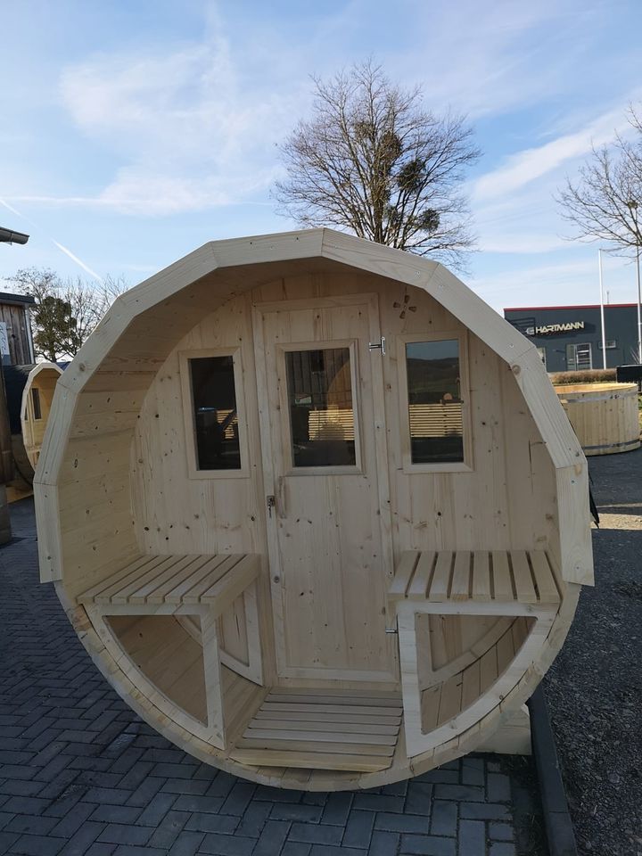 Made in Germany Fasssauna Saunafass Gartensauna Sauna 4,5m in Niederorschel