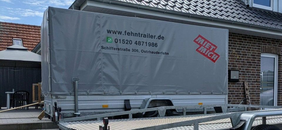 Planenanhänger XL zu vermieten, Mietanhänger, Anhängervermietung in Ostrhauderfehn