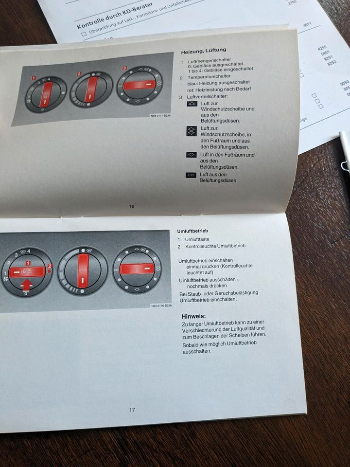 Mercedes V Klasse Einführungsschrift 1996 Klima Luftfederung BTA in Selters