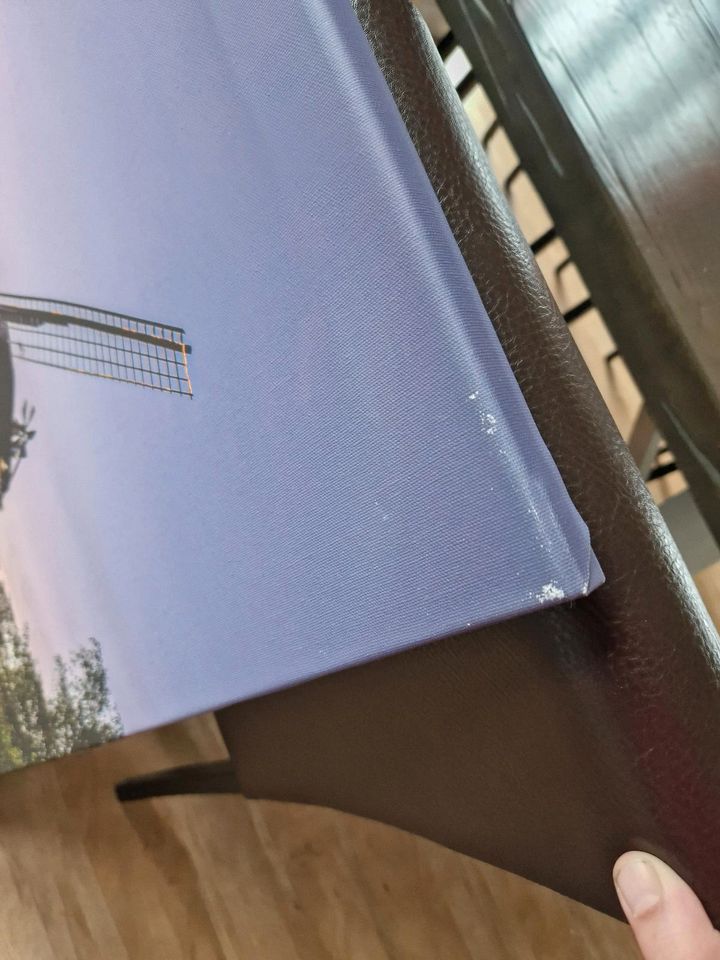 Fotoleinwand Windmühle von Ense im Sonnenuntergang 60x90 in Ense