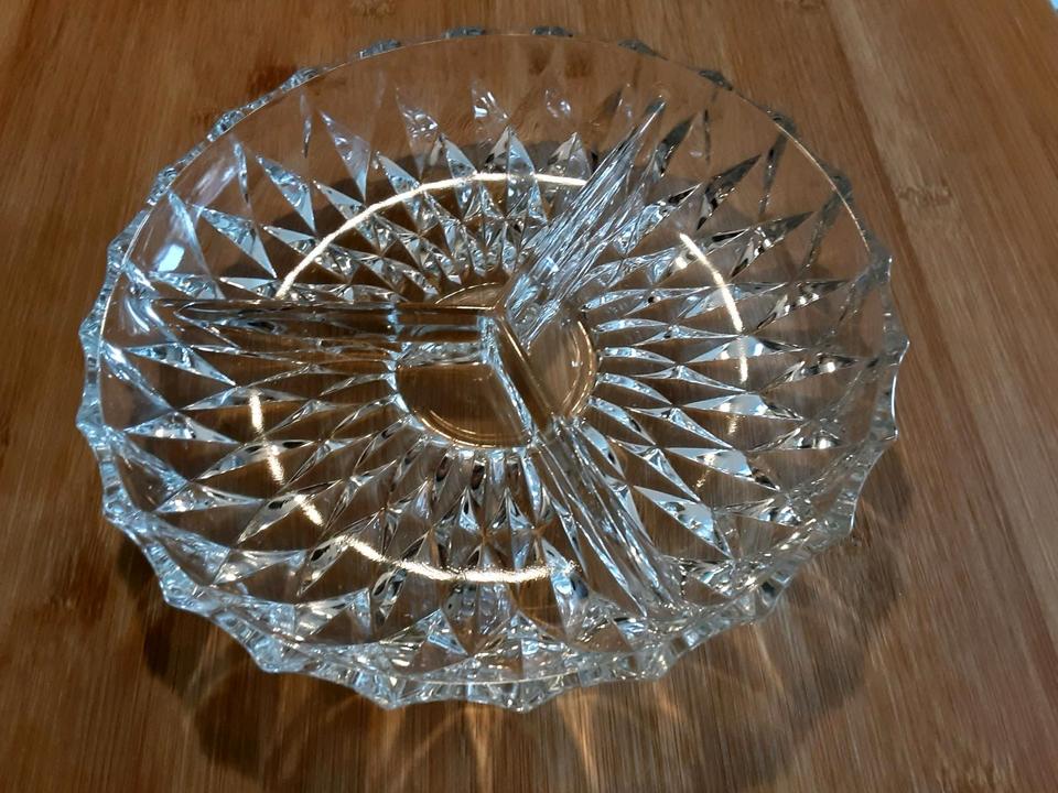 Knabbergebäck Schale Teller Glas Kristall geschliffen wie neu in Quierschied