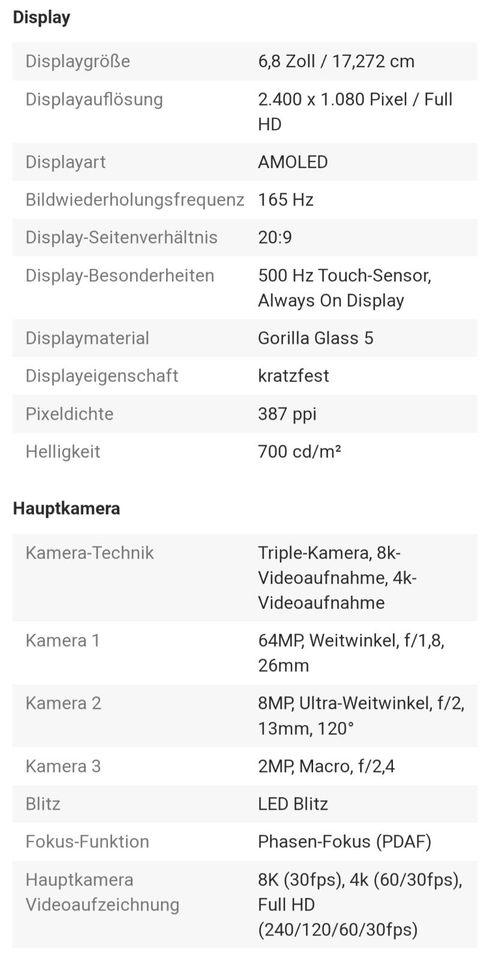 Nubia Redmagic 7 in pulsar - sehr guter Zustand!!! in Ettlingen