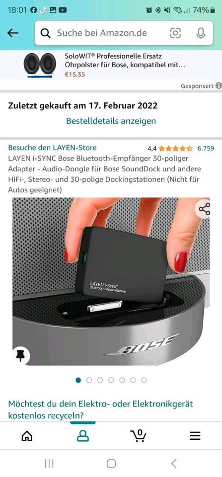 Bose Sounddock 1 in Wittislingen