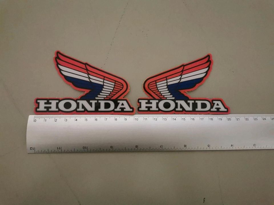 Honda Aufkleber Mini sticker Us Style H1 in Bayern - Schweinfurt, Motorradersatz- & Reperaturteile