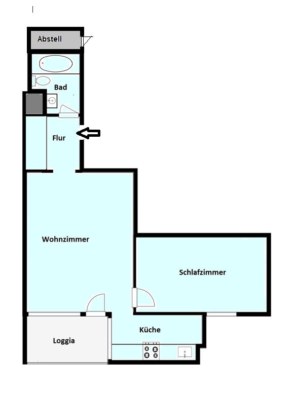 Celle | Modernisierte, helle 2-Zi-Whg mit Loggia, Fahrstuhl und Stellplatz in Celle