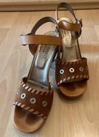 Vintage Style Plateau Sandalen Cognac 41 Paul Barritt NY Düsseldorf - Düsseltal Vorschau