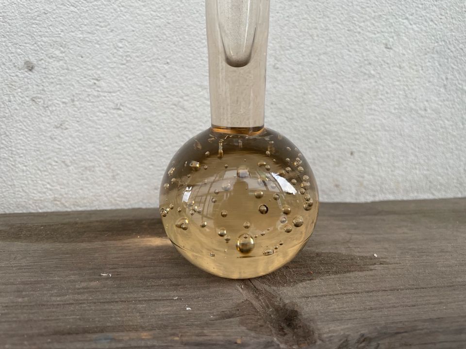 Bubble Vase Blasen Glas Orchideenvase Solifleur Rauchgas 60er Mid in Wuppertal