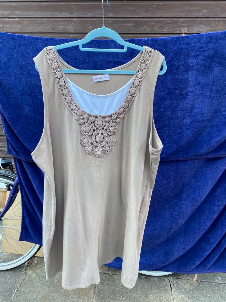 Große Größen T-Shirt Kleid, taupe, luftig, leicht, Gr. 56 in Rimbach