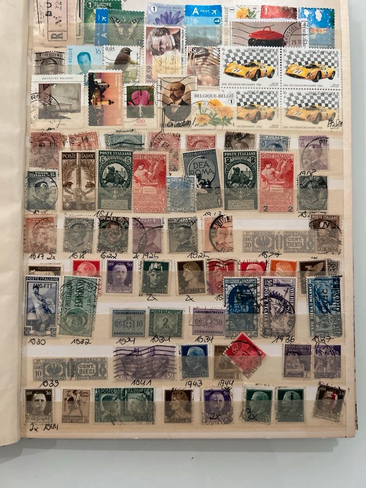 Briefmarkensammlung 1900-2019 Italien, Belgien ,Griechenland in Monheim am Rhein