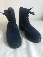 Gabor Schnürstiefelette Gr 39 (6) Boots blau Leder guter Zustand Neuhausen-Nymphenburg - Neuhausen Vorschau