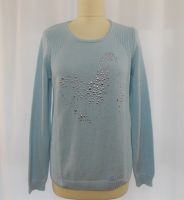 OLSEN Damen Sommer Pullover mit Herz in Strass Hellblau Gr. 38/M Hessen - Herleshausen Vorschau