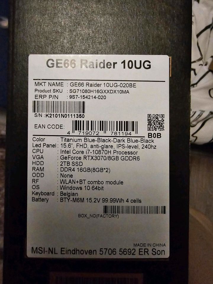 MSI GE66 Raider 10UG [15,6", i7-10870H  16GB RAM, 2TB in Berlin