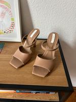 H&m Leder Sandalen Sandaletten beige 38 Bayern - Augsburg Vorschau