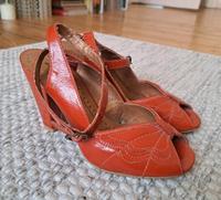 Vintage Bronx Retro Sandalen 37 Orange High Heels Hannover - Mitte Vorschau