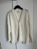 Vintage Strickjacke weiß Lochmuster Gr. 44 Bayern - Mellrichstadt Vorschau