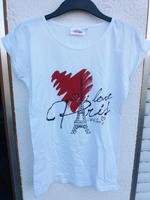 C&A T-Shirt Sommertop Kurzarm Weiß Rot Schwarz Motiv Muster M Baden-Württemberg - Mötzingen Vorschau