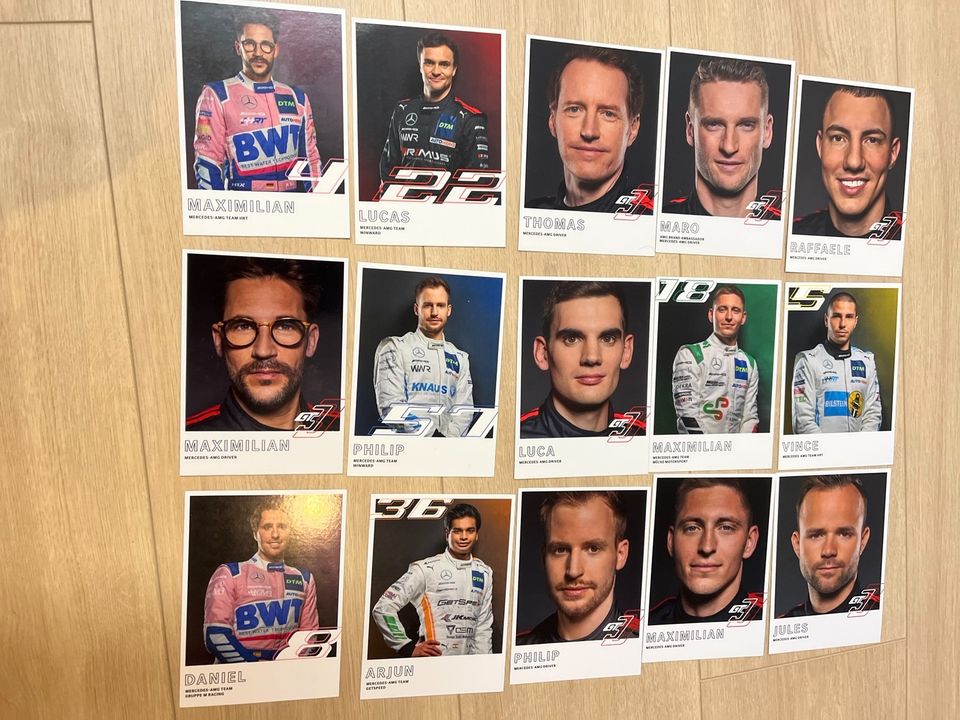 Mercedes AmG DTM Driver Autogrammkarten Fahrer in Landshut