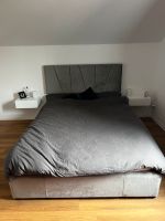 Polster- Bett 1,40 m x 2 m Grau, Samt, 4 Schubladen Dithmarschen - Tellingstedt Vorschau