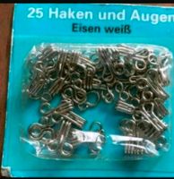 25 Haken + Ösen Augen weiß Silber nähen Verschluß Niedersachsen - Friesoythe Vorschau