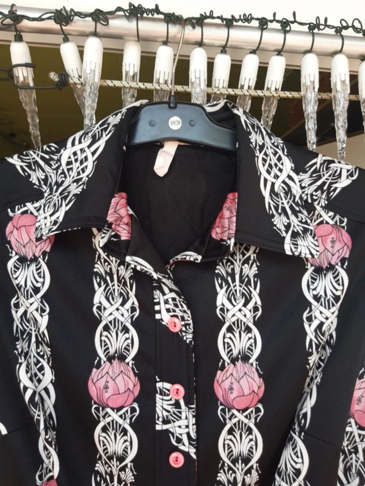 Vintage Kleid schwarz weiß rosa (71) in Neuenkirchen