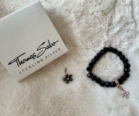 Thomas Sabo Armband schwarz Perlen Swarovski Charm Blume Kreuz Bayern - Altenstadt an der Waldnaab Vorschau