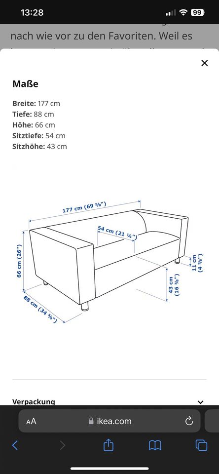 Klippan Ikea Sofa in Berlin