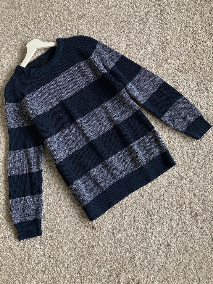 H&M Pullover Oberteil Sweater L Basic Streifen in Ismaning