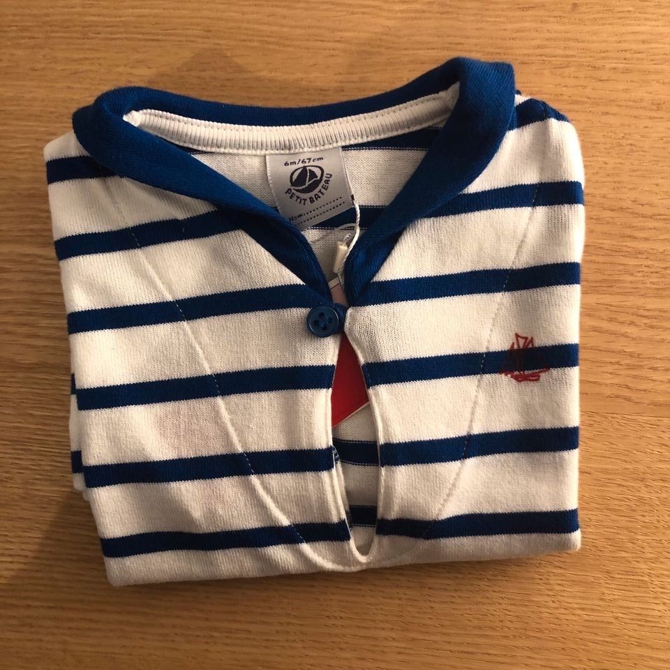 Petit Bateau Strampler Kurzoverall Streifen Gr. 68 NEU in Düsseldorf