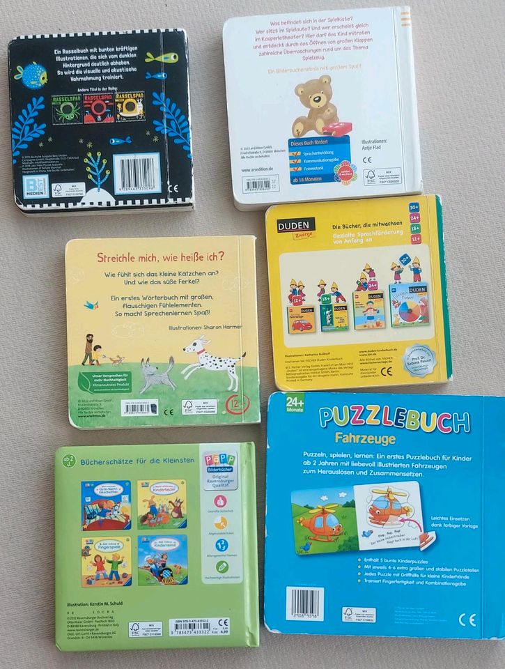 Kinderbücher Babybücher Puzzle Kinderlieder Klappenbuch Rassel in Leipzig
