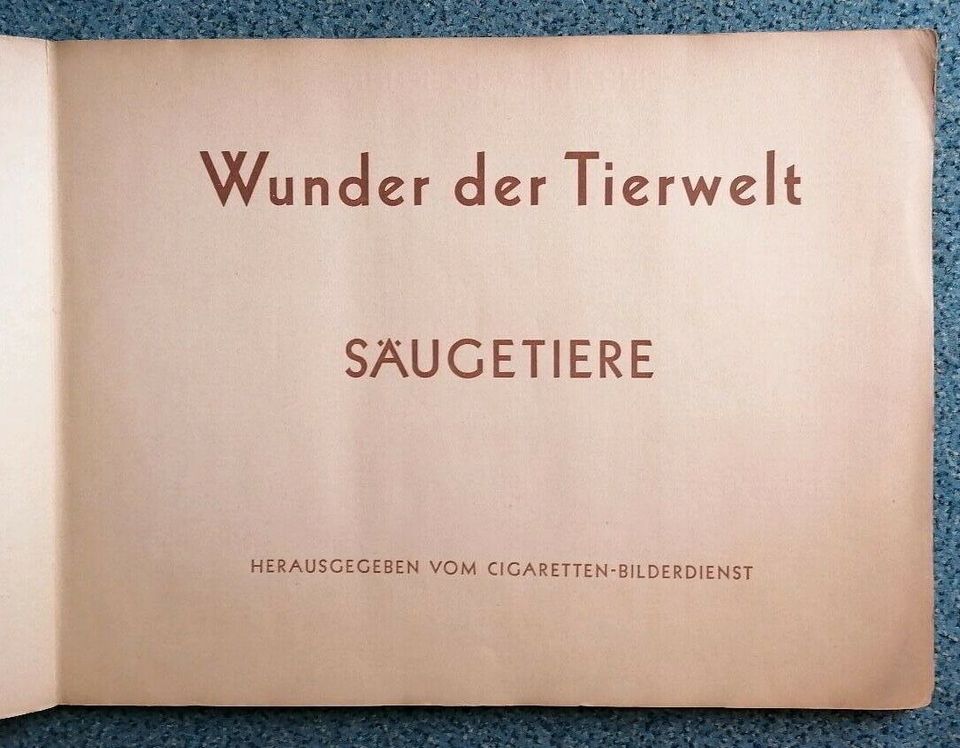 Wunder der Tierwelt - Sammelalbum Zigarettenbilder 30er Jahre in Tecklenburg