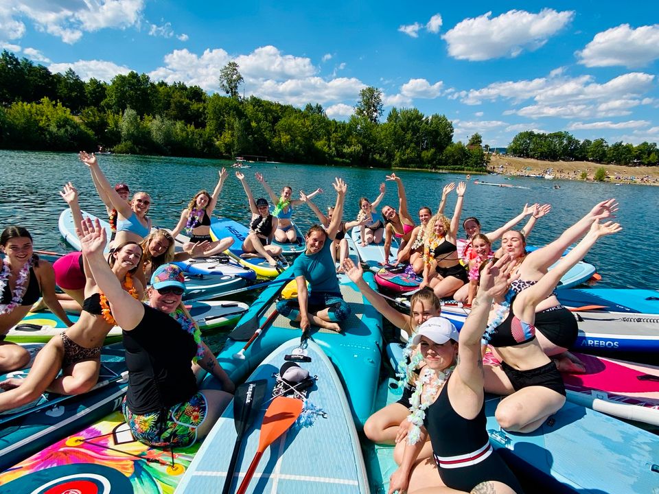SUP-Yoga WOGA auf dem Stand Up Paddle Board 75 Minuten in Pirna