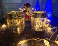 2 x Teelichthalter Windlicht Glas WEIHNACHTEN Brandenburg - Prenzlau Vorschau