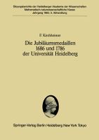 Die Jubiläumsmedaillen 1686 und 1786 der Universität Heidelberg Baden-Württemberg - Tübingen Vorschau