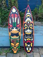 Tiki Surfboard 100cm Deko aus Holz Surfbrett Maske Hawaii Nordrhein-Westfalen - Kalkar Vorschau