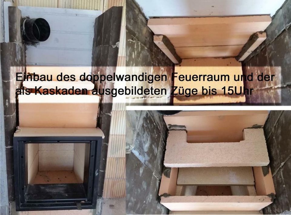 Lehmofen Speicherofen Grundofen Holzhaus Blockbohlenhaus in Bernsdorf