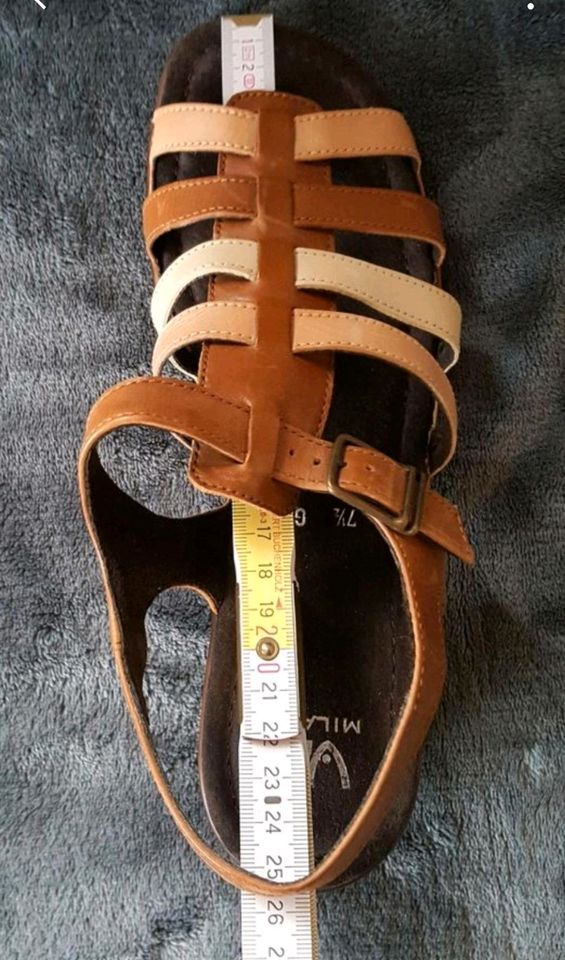 ❤️ VIA MILANO Sandale Sandalette Damen Schuhe Braun Beige in Hagen