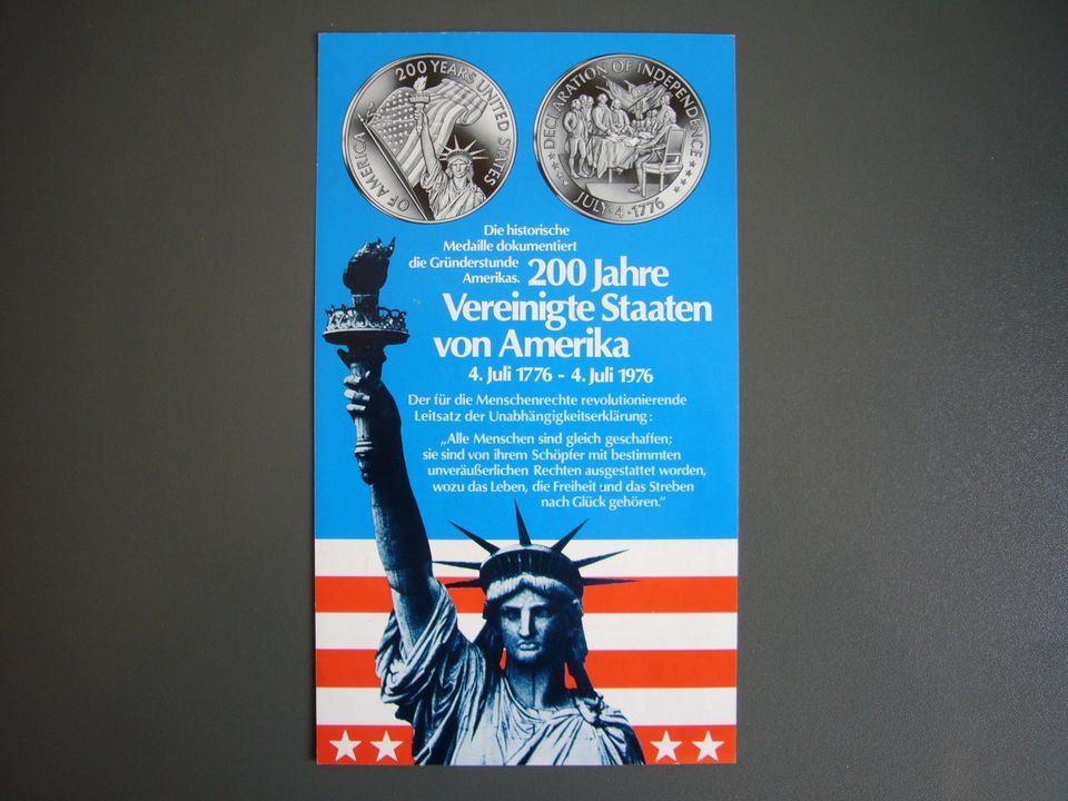 50g Feinsilber Medaille 200 Jahre Vereinigte Staaten von Amerika in München