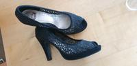 Pumps peeptoe 38 schwarze Spitze Bayern - Gangkofen Vorschau