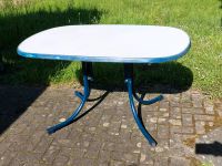 MWH Gartentisch,weiß-blau, abnehmbare Platte, mit Gebrauchsspuren Baden-Württemberg - Bammental Vorschau