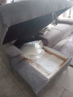 Couch mit Ottomane und Nackenstützen, Schlaffunktion, taupe, 3 Ja Kreis Ostholstein - Dahme Vorschau