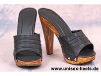 3978 unisex-heels; neue high heels gr. 43; echtholz, echtleder! Hessen - Limeshain Vorschau