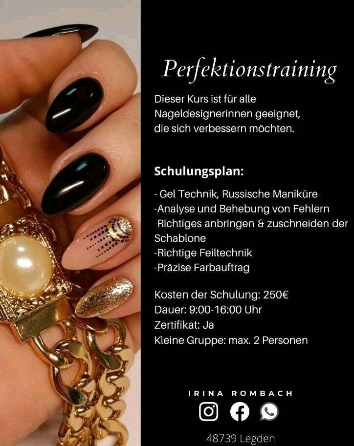 ⚜ NAGELDESIGN SCHULUNG⚜Perfektionstraining⚜ in Legden