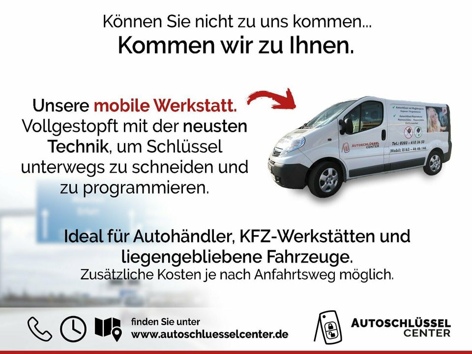 Autoschlüssel günstig nachmachen oder reparieren in Duisburg