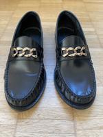 Asos schwarzer Lederschuh mit Goldschnalle ,wide Größe 42 Saarbrücken-Mitte - Alt-Saarbrücken Vorschau