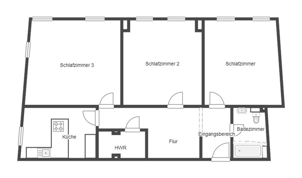 Zögern Sie nicht: Kernsanierte Altbauwohnung in zentrumsnaher Lage von Quedlinburg in Quedlinburg