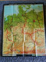 Deutschland Karte: BRD und DDR. Landkarte von Justus Perthes Darm Baden-Württemberg - Freiburg im Breisgau Vorschau