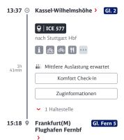 DB Ticket Kassel Frankfurt 10.06. 13:37-15:18 ICE Hessen - Kassel Vorschau