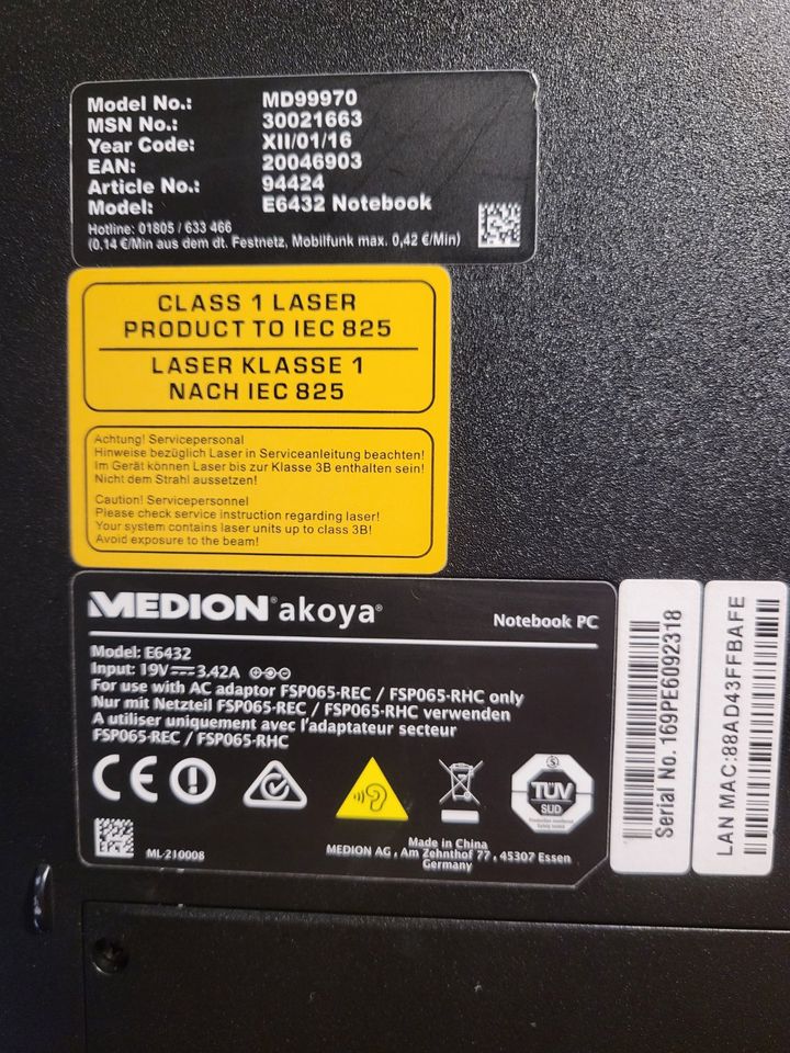 Medion Laptop Notebook 39,6 cm (15,6“) AKOYA E6432 in Mettlach